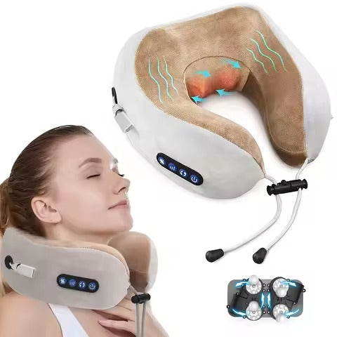 Rechargeable Neck and Shoulder Massager U-Shaped Pillow