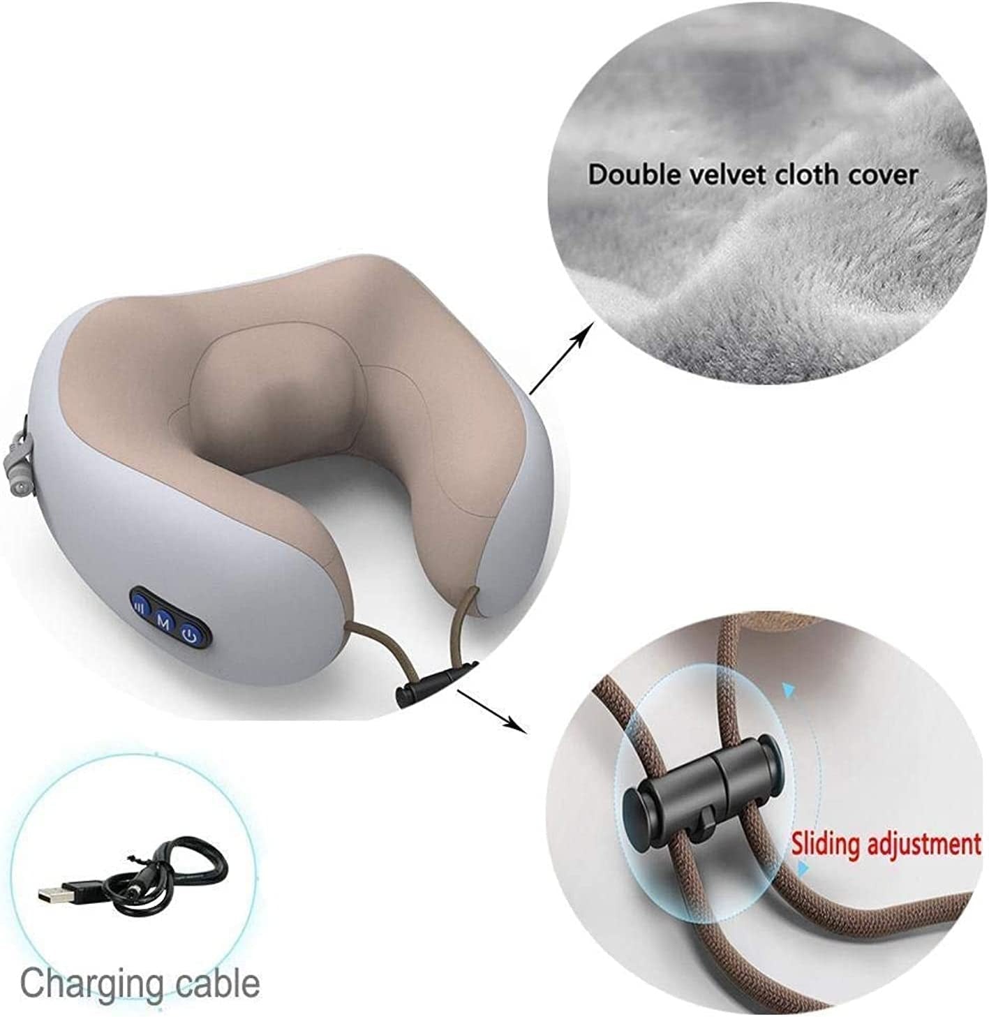 Rechargeable Neck and Shoulder Massager U-Shaped Pillow