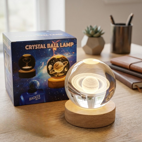 3D Crystal Ball Lamp | LED Crystal Galaxy Lamp For Room Decoration